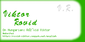 viktor rovid business card